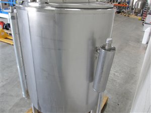 Mixing tank with scraping- and Jet-stream-mixer - heat exchanger - insulation - 1000 litres