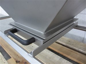 stainless steel table with built-in weighing platform