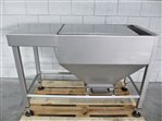 stainless steel table with built-in weighing platform