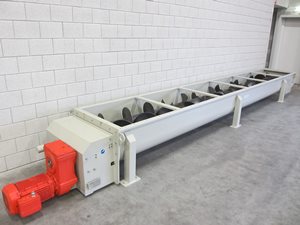 Twin mixing screw feeder