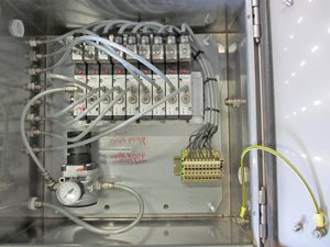 Rittal control cabinet with pneumatic valves