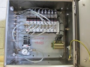 Rittal control cabinet with pneumatic valves