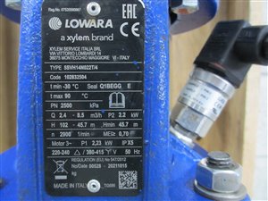 Lowara SVH14N022T/4 centrifugal pump with Hydrovar pump control