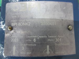 BPI Pumps 8DNK2 progressing cavity pump
