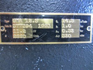 Aerzen GMA 12.5 blower 858 m3/h 350 mbar