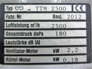 Wagner-Maschinen ES-TTM 2500 self-cleaning dust filter