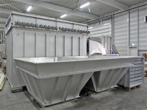 Dust filter 25000 m³/h compressed air-cleaned