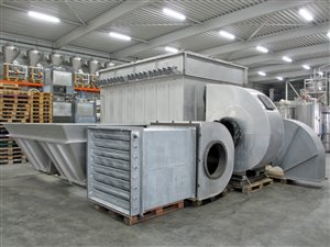 Dust filter 25000 m³/h compressed air-cleaned