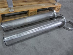 Filter set with 2x DN100 angled tube filters