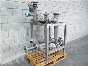 Filter set with 2x DN100 angled tube filters