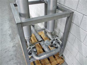 Filter set with 2x DN100 angled tube filters