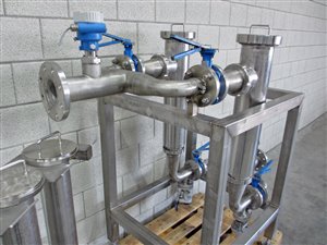 Filter set with 2x DN100 angled tube filters