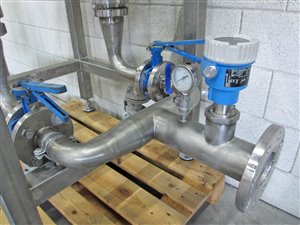 Filter set with 2x DN100 angled tube filters