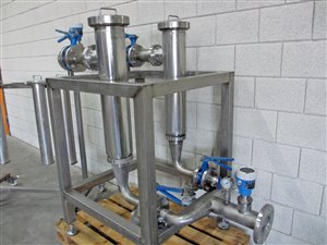 Filter set with 2x DN100 angled tube filters