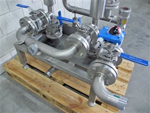 Filter set with 2x DN65 angled tube filters