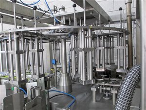 Filling line for cardboard packaging (milk cartons)