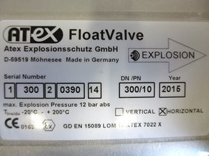 Explosion Protection Valve ATEX FloatValve