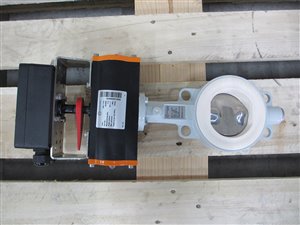 EBRO Armaturen DN 80 pneumatically actuated butterfly valve