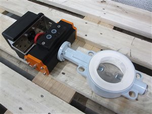 EBRO Armaturen DN 80 pneumatically actuated butterfly valve