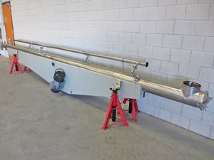 Tube conveyor 200 x 7400 mm - s/s - CIP-claening