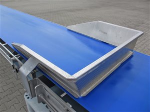 belt conveyor s/s with buckle 800 x 6000+2000 mm