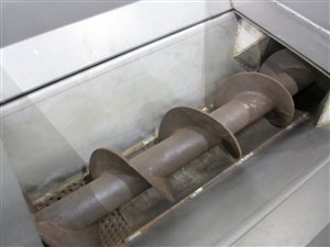 Screw conveyor with wear-resistant steel lining 230 x 3480 mm