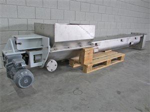 Screw conveyor with wear-resistant steel lining 230 x 3480 mm