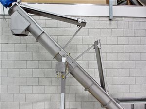 Elevating screw conveyor 210 x 3800 mm