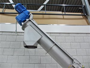 Elevating screw conveyor 210 x 3800 mm