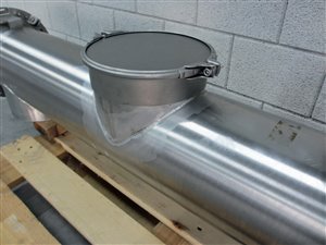 WAM Easyclean screw conveyor 200 x 1340 mm - stainless steel