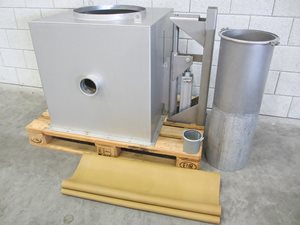 big bag connecting system with bag straightening