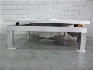 Big bag discharge station support table with ATEX vibration motor