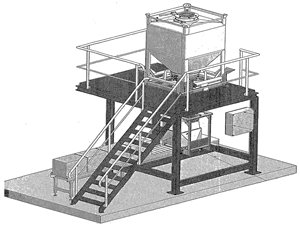 Ucon BPK 2 IBC dosing station for filling Bag-in-Box packaging