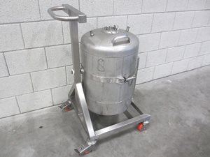 60 litre s/s 316 tank - trolley mounted - tiltable
