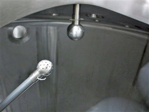 stainless steel tank 1600 liter with steps and platform