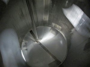 Stainless steel mixing tank 1035 litres - insulated - weighing cells