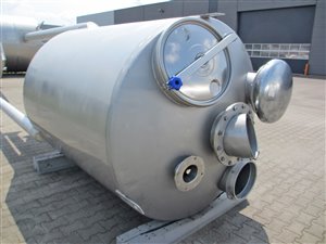 Stainless steel silo with steep cone 4000 litres