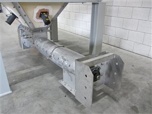 1500 litre stainless steel silo with discharge screw