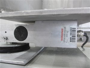1500 litre stainless steel silo with discharge screw