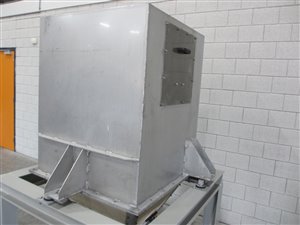 1500 litre stainless steel silo with discharge screw